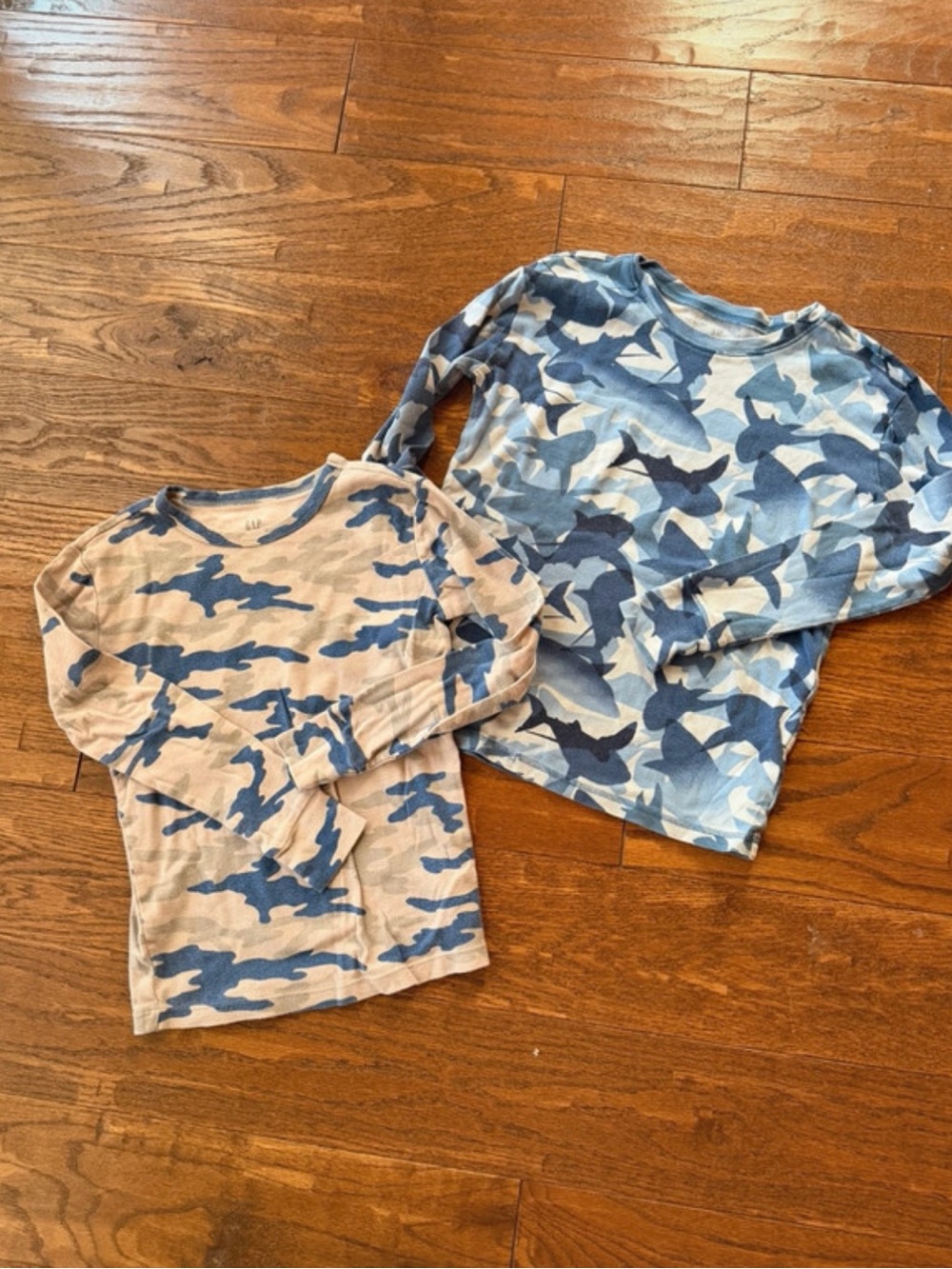 GAP Blue & Tan Camo Long-Sleeve Kids Tops Bundle